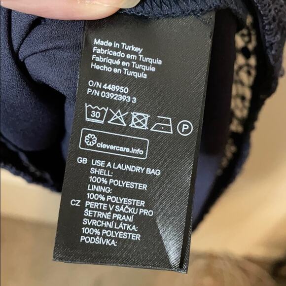 H&M navy sleeveless lace dress size 4 - Picture 10 of 10